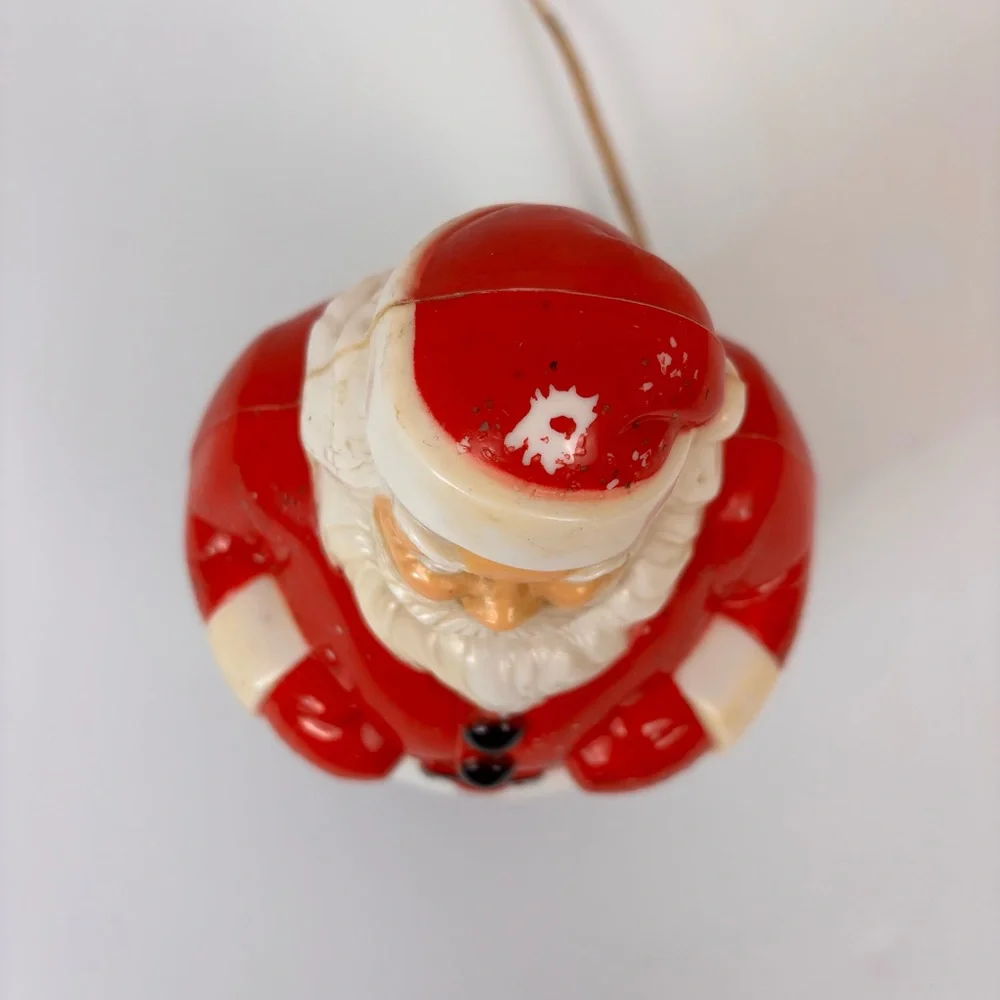 Vintage 1950's Blow Mold Lighted Santa General Products Co Tabletop Decor Red 8" - Picture 5 of 15